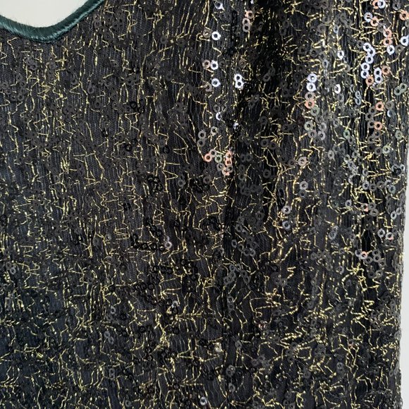 Black Sparkly Backless Mini Dress - Picture 3 of 3